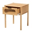 Baxton Studio Naresh Natural Brown Bamboo Wood 1-Drawer End Table
