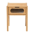 Baxton Studio Naresh Natural Brown Bamboo Wood 1-Drawer End Table