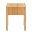 Baxton Studio Naresh Natural Brown Bamboo Wood 1-Drawer End Table