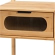 Baxton Studio Naresh Natural Brown Bamboo Wood 1-Drawer End Table
