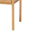 Baxton Studio Naresh Natural Brown Bamboo Wood 1-Drawer End Table