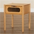Baxton Studio Naresh Natural Brown Bamboo Wood 1-Drawer End Table