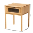 Baxton Studio Naresh Natural Brown Bamboo Wood 1-Drawer End Table