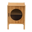 Baxton Studio Naresh Natural Brown Bamboo Wood 1-Door End Table