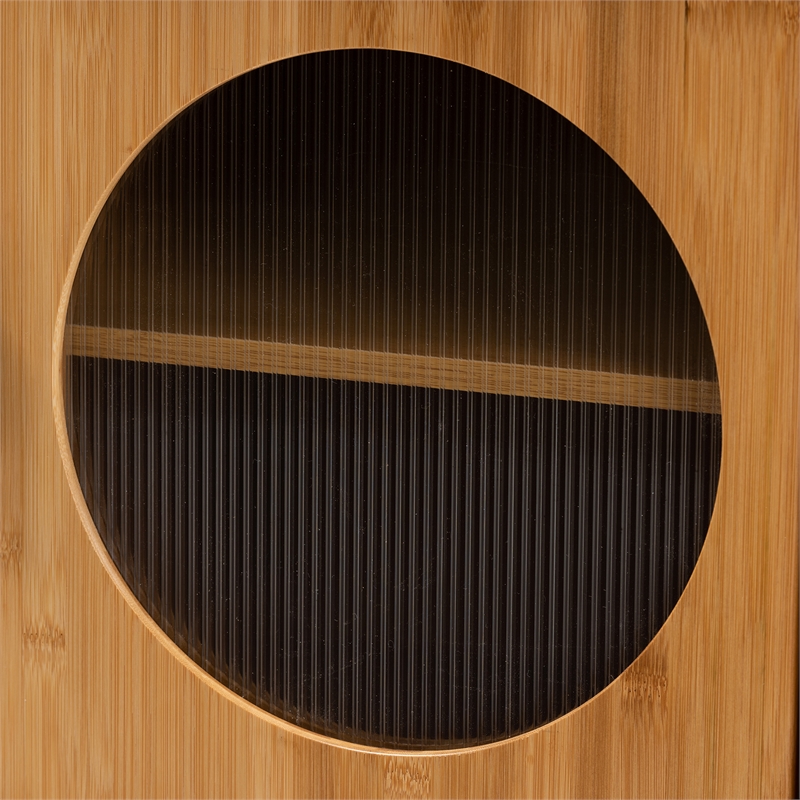 Baxton Studio Naresh Natural Brown Bamboo Wood 1-Door End Table