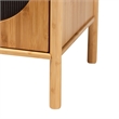 Baxton Studio Naresh Natural Brown Bamboo Wood 1-Door End Table