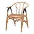 Baxton Studio Cyntia Modern Bohemian Natural Brown Rattan Dining Chair