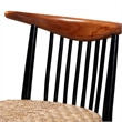 Baxton Studio Parthenia Two-Tone Black and Brown Wood and Rattan Dining Chair