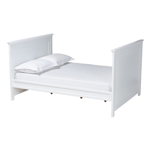 baxton studio ceri classic and traditional white finished wood full size daybed