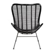 Baxton Studio Colorado Modern Bohemian Black Rattan and Metal Accent Chair