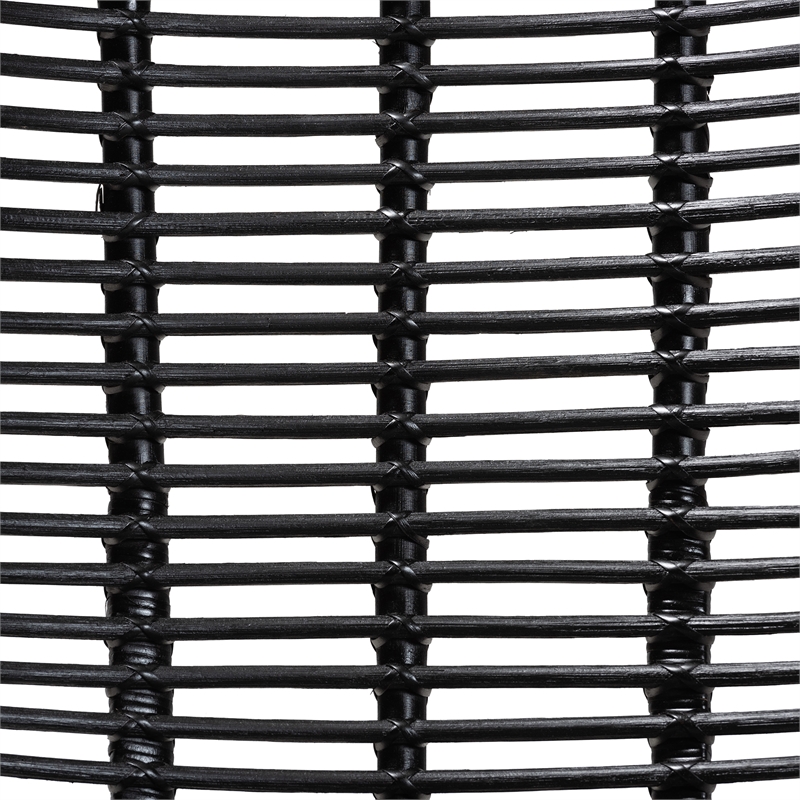 Baxton Studio Colorado Modern Bohemian Black Rattan and Metal Accent Chair