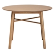 Baxton Studio Denmark French Oak Brown Finished Rubberwood Dining Table