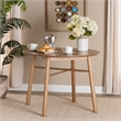 Baxton Studio Denmark French Oak Brown Finished Rubberwood Dining Table