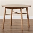 Baxton Studio Denmark French Oak Brown Finished Rubberwood Dining Table