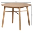 Baxton Studio Denmark French Oak Brown Finished Rubberwood Dining Table
