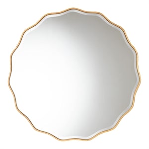 Baxton Studio Weston Antique Goldleaf Finished Wood Accent Wall Mirror