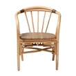 Baxton Studio Kyoto Natural Brown Rattan Dining Chair