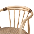 Baxton Studio Kyoto Natural Brown Rattan Dining Chair