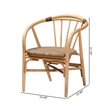 Baxton Studio Kyoto Natural Brown Rattan Dining Chair
