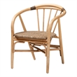 Baxton Studio Kyoto Natural Brown Rattan Dining Chair