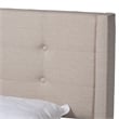 Baxton Studio Casol Beige Fabric Upholstered Full Size Platform Bed