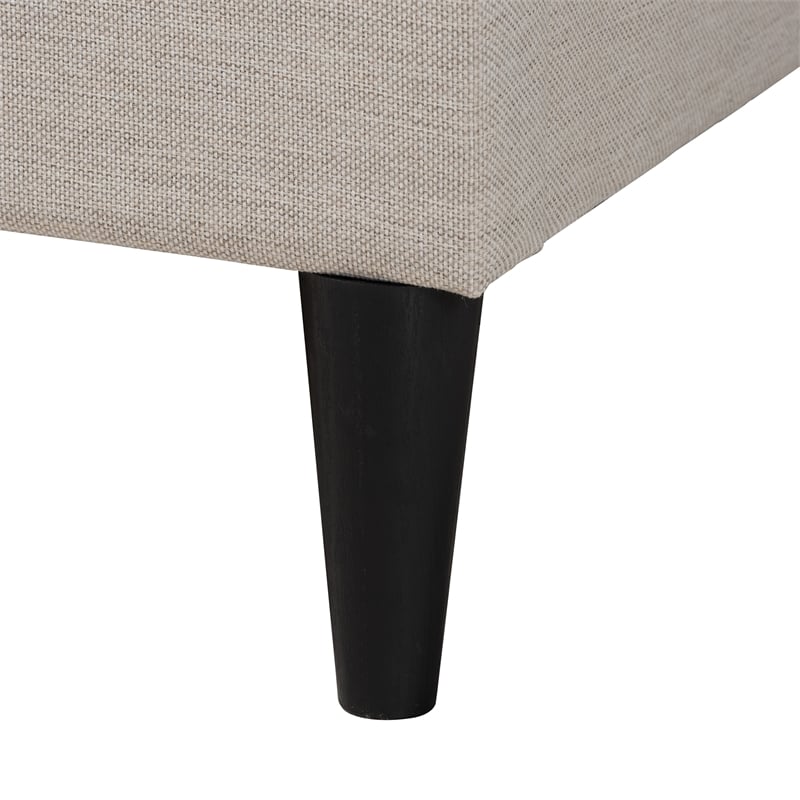 Baxton Studio Casol Beige Fabric Upholstered Full Size Platform Bed