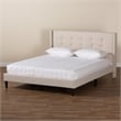 Baxton Studio Casol Beige Fabric Upholstered Full Size Platform Bed