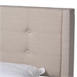 Baxton Studio Casol Beige Fabric Upholstered Queen Size Platform Bed
