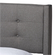 Baxton Studio Casol Grey Fabric Upholstered Full Size Platform Bed