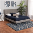 Baxton Studio Casol Grey Fabric Upholstered Full Size Platform Bed