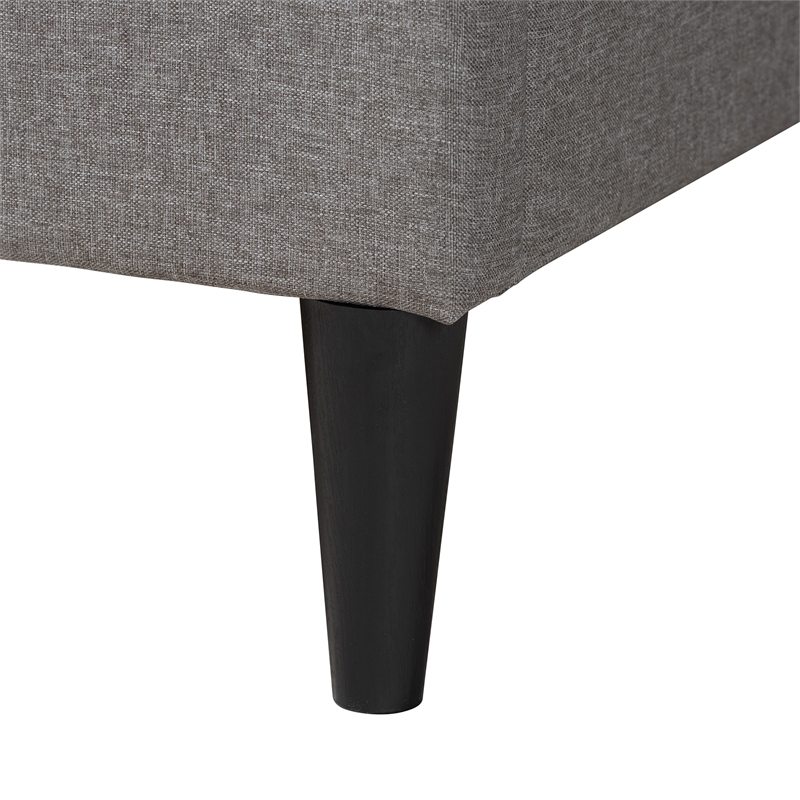 Baxton Studio Casol Grey Fabric Upholstered Queen Size Platform Bed