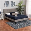 Baxton Studio Casol Grey Fabric Upholstered Queen Size Platform Bed