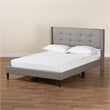 Baxton Studio Casol Grey Fabric Upholstered Queen Size Platform Bed