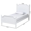 Baxton Studio Mariana White Finished Wood Full Size Platform Bed