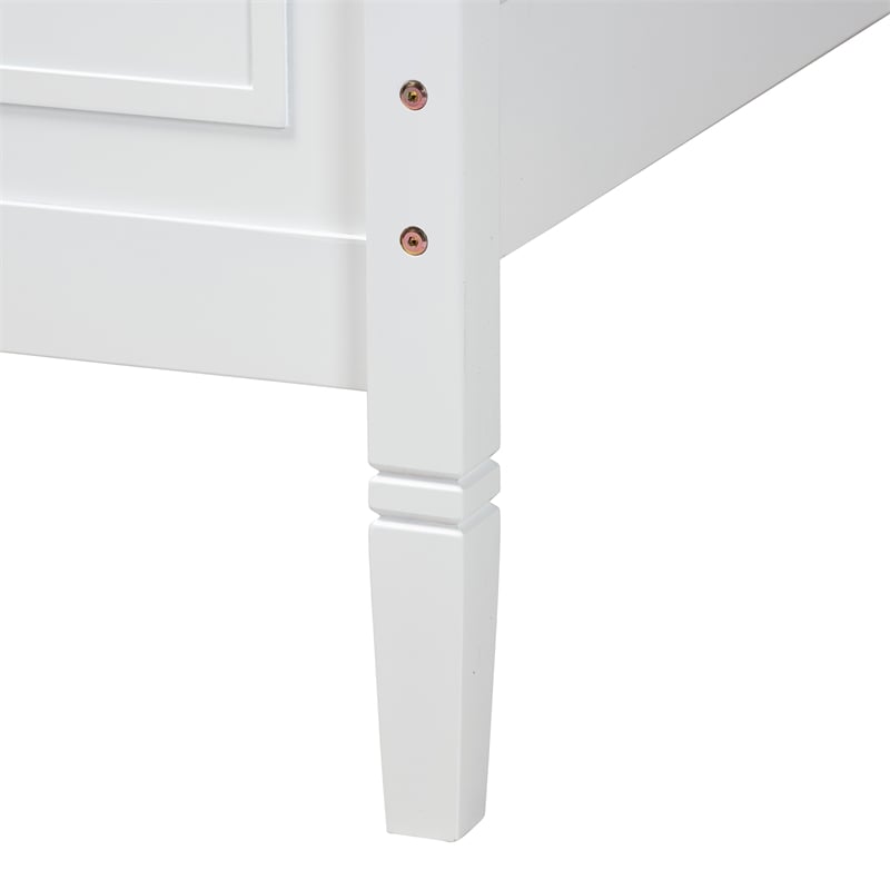 Baxton Studio Mariana White Finished Wood Queen Size Platform Bed