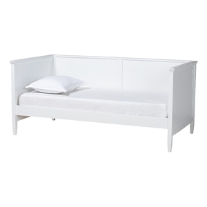 baxton studio viva classic and traditional white finished wood full size daybed