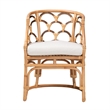 Baxton Studio Aster Modern Bohemian Natural Brown Rattan Armchair