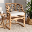 Baxton Studio Aster Modern Bohemian Natural Brown Rattan Armchair