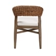 Baxton Studio Chloe Brown Mahogany Wood and Natural Rattan Dining Chair