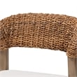 Baxton Studio Chloe Brown Mahogany Wood and Natural Rattan Dining Chair