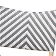 Baxton Studio Shai Gray and White Weaving and Natural Rattan Bistro Chair