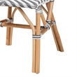 Baxton Studio Shai Gray and White Weaving and Natural Rattan Bistro Chair