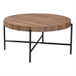 Baxton Studio Umar Brown Finished Wood and Black Metal Coffee Table