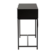 Baxton Studio Jacinth Two-Tone Brown Wood and Black Metal 2-Drawer Console Table
