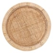 Baxton Studio Bella Brown Mahogany Wood and Natural Rattan 2-Tier End Table