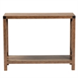 Baxton Studio Rumi Natural Brown Finished Wood and Black Metal Console Table