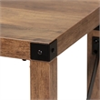 Baxton Studio Rumi Natural Brown Finished Wood and Black Metal Console Table