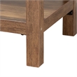 Baxton Studio Rumi Natural Brown Finished Wood and Black Metal Console Table
