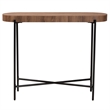 Baxton Studio Savion Walnut Brown Finished Wood and Black Metal Console Table