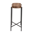 Baxton Studio Savion Walnut Brown Finished Wood and Black Metal Console Table